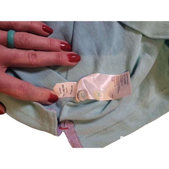 Tommy Hilfiger Men’s 2XL Custom Fit Polo Shirt Blue Green Short Sleeve EUC - Picture 5 of 5